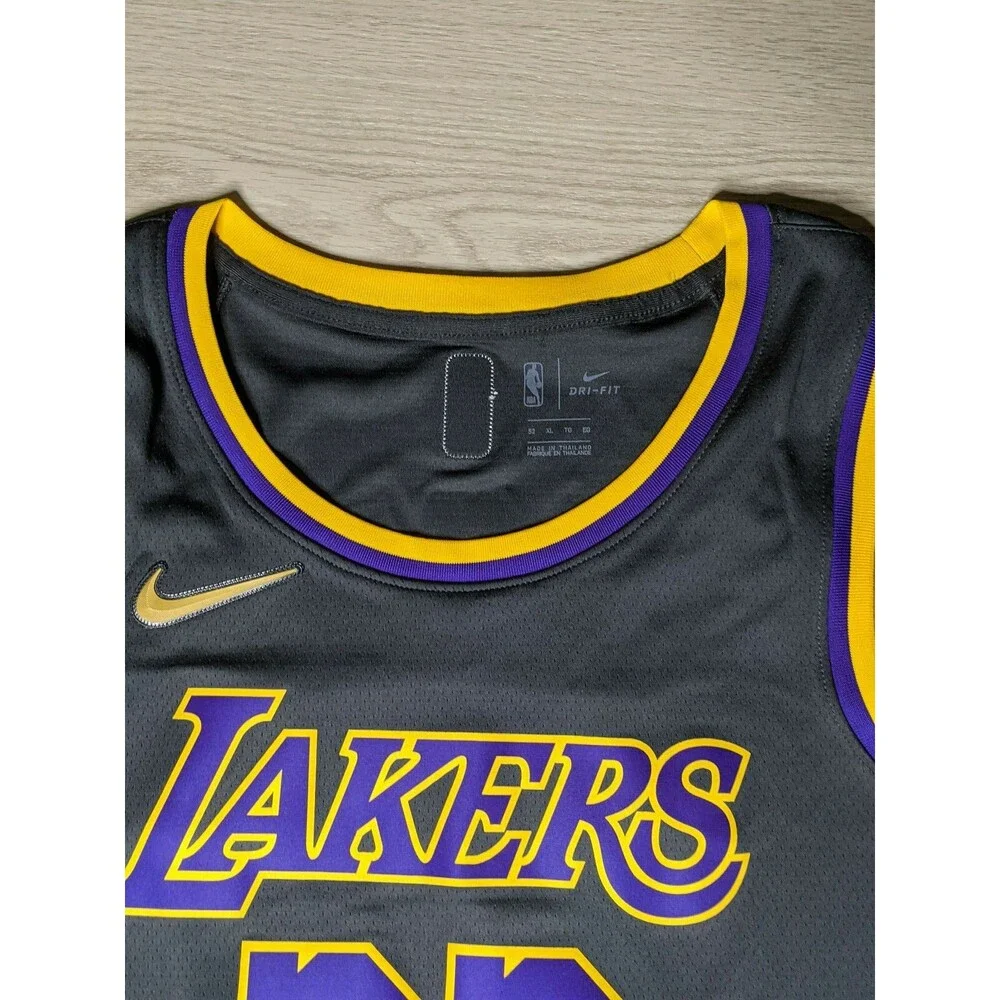 Los Angeles Lakers Jersey Nike Adult Extra Large 52 LeBron James Swingman Black